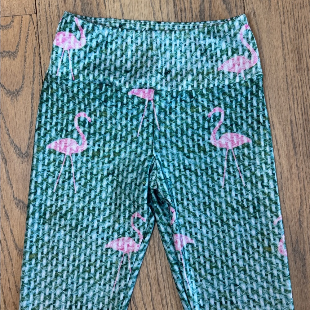 Goldsheep Women’s Flamingo Print Leggings Size Small - Picture 4 of 9